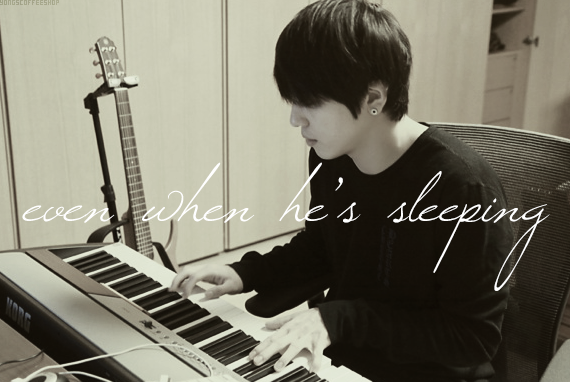jaggedbiorhythm:  Yonghwa hyung is writing his music, even when he’s sleeping -