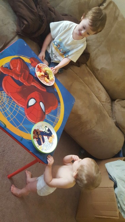 Kids and fruit.. enjoying our breakfast. I love spending time the morning get with my kiddos