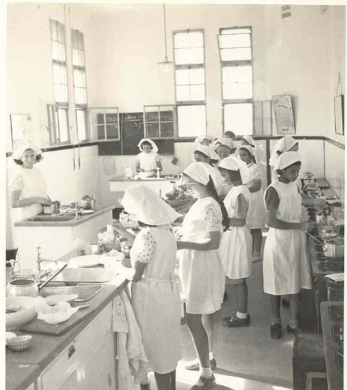 Cooking Class in a Jerusalem School for Girls circa. 1936