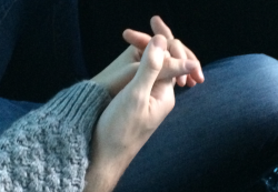 brxkenpetal:  spending 4 hours in a car holding hands with baby is what i live for 