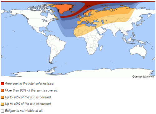 science-junkie:Total Solar EclipseMarch 20, 2015On the same day of the vernal equinox part of the no