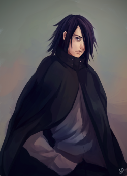 thebestfemale:  I was going to do a quick stress relief speed paint in SAI but I got too into it woops. Also Sasuke’s face in the new chapter killed me.