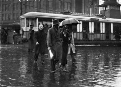 Seahorsesandpearls:  Heavy Rain Scenes In The City [Sydney], 1935  