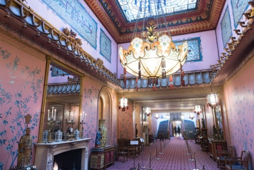 The Long Gallery at the Royal Pavilion of Brighton. The walls of the Long Gallery were painted with 