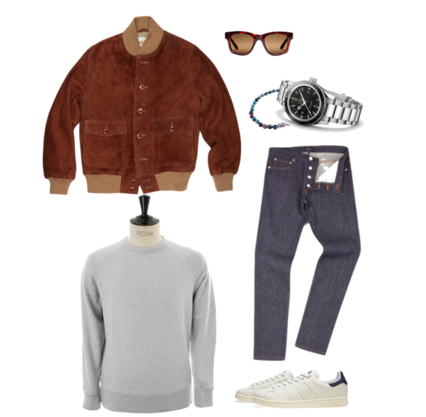 #tyylit inspration - raw denim for spring
Jacket: Golden Bear Sweater: Our Legacy Denim: APC
Sneakers: Adidas Shades: Sun Buddies
Watch: Omega Bracelet: Viola Milano