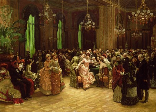 oldpaintings:  The Casino, Monte Carlo, 1884 by Christian Ludwig Bokelmann (German, 1844–1894) 