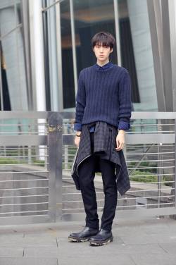 koreanmodel:  Streetstyle: Ahn Jae Hyeon shot by Choi Seung Jum at Seoul Fashion Week Spring 2014