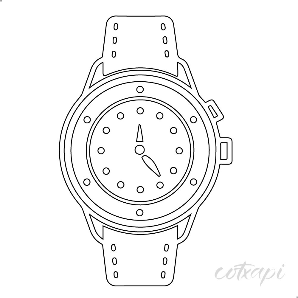 Watches icon in vector Quartz watches Chronograph watches Wrist watches outline in vector