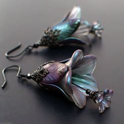 arsenicinshell:Flowered earrings by Ardent Hearts Purchase here 