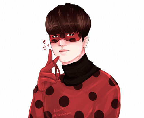 daewhyun:So, I love Miraculous Ladybug like seriously it’s super great!! And Daehyun reminds me Ch