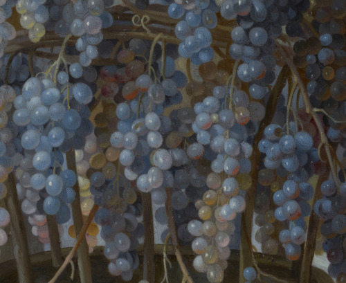 Luca Forte, Still Life with Grapes and other Fruit, 1610/1615. Oil on copper. Via Getty
