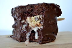 veganrecipecollection:  (via Ice Cream Brownie