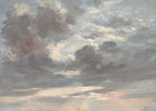 kaitsauce:  John Constable, Cloud Studies, ca. 1820’s “No two days are alike, nor even two hours; neither were there ever two leaves of a tree alike since the creation of all the world; and the genuine productions of art, like those of nature,