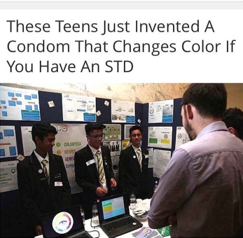 futuredoctorweirdo:  hesiyat:  onlyblackgirl:  dope-kulture:   A condom that changes colour when it 