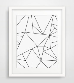 (via White Geometric Wall Art White Wall