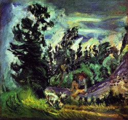 dappledwithshadow:  Chaim Soutine (French 1894-1943)Landscape at Champigny, 1942 House near Chartres, 1933 Tree in the Wind, c. 1939 
