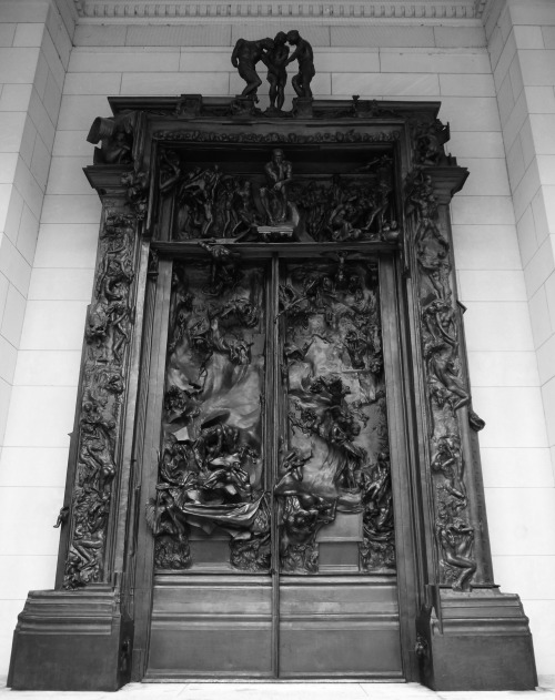 outerground:  Details from The Gates of Hell by Rodin. Bronze doors originally commissioned for a new museum in Paris which never opened. Rodin worked on the 200 separate elements for almost 37 years. Planned around the characters of Dante’s The Divine