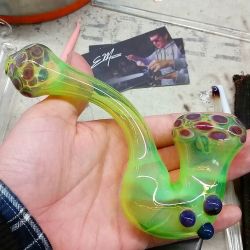 weedporndaily:  Custom Slime green &amp; triple passion sherlock for my good friend Adam! by @em_creations