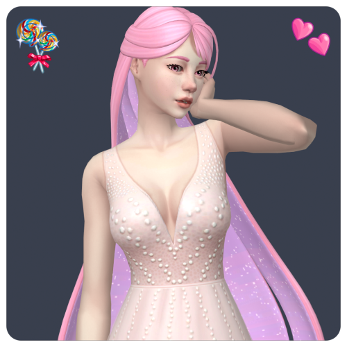 kissalopa: @simandy’s Void Hair in Sweet HeartsRequires: Mesh (Updated to 24 swatches)10 add-on 