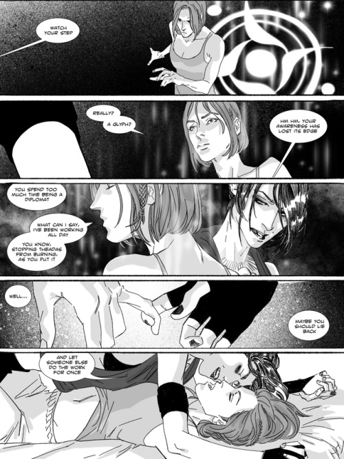 pretend-animator:Part 2 of the Leliana/ Morrigan comic I didnt know where this was going but I jus