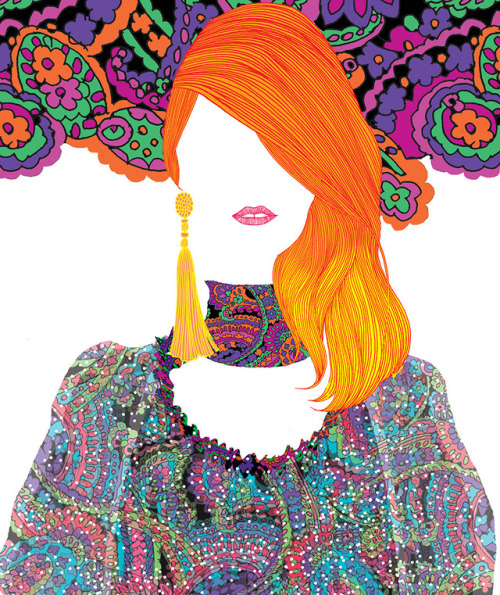YVES SAINT-LAURENT vintage blouse for L'OFFICIEL
