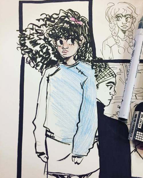 misandryad:Drawing from this morning #sharpie #myart #sketches #pen #marker #colouredpencils #ocs #i