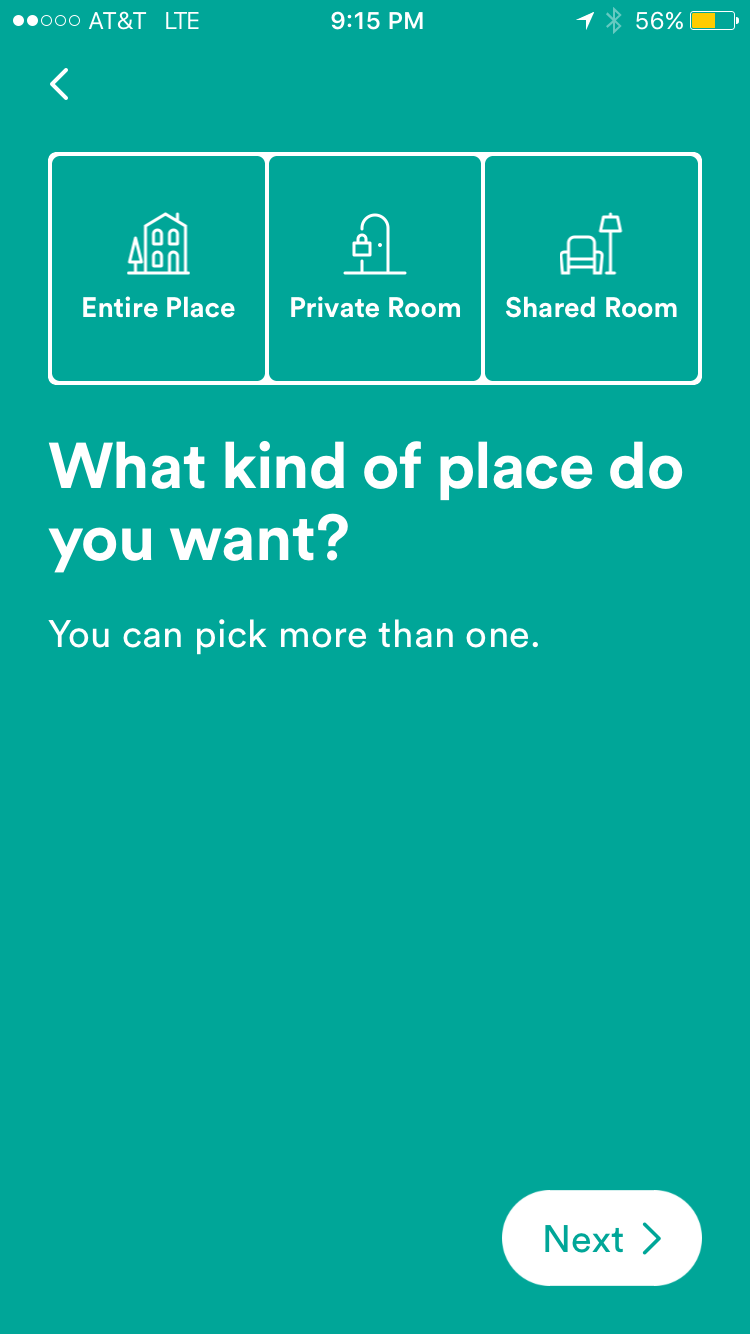 selection on Airbnb