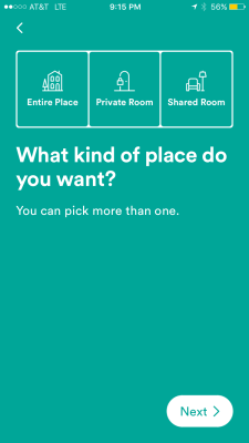 selection on Airbnb