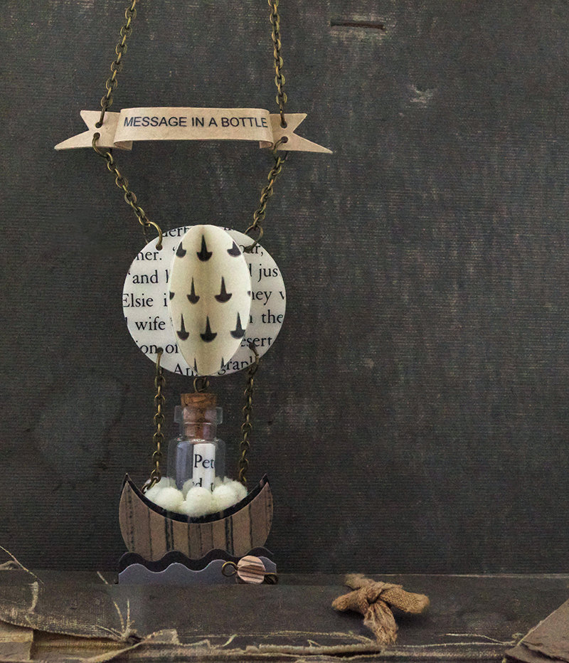 teachingliteracy:  Message in the Bottle Necklace / Balloon with a Basket and Vile