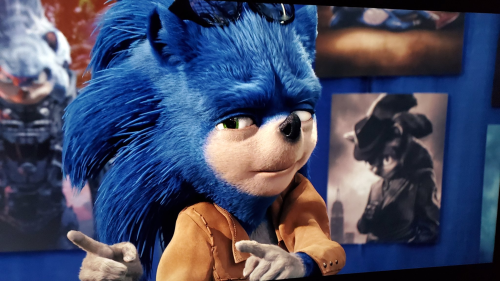 The original design for Sonic the Heddgehog for the 2020 Sonic the Hedgehog movie returned in the Di