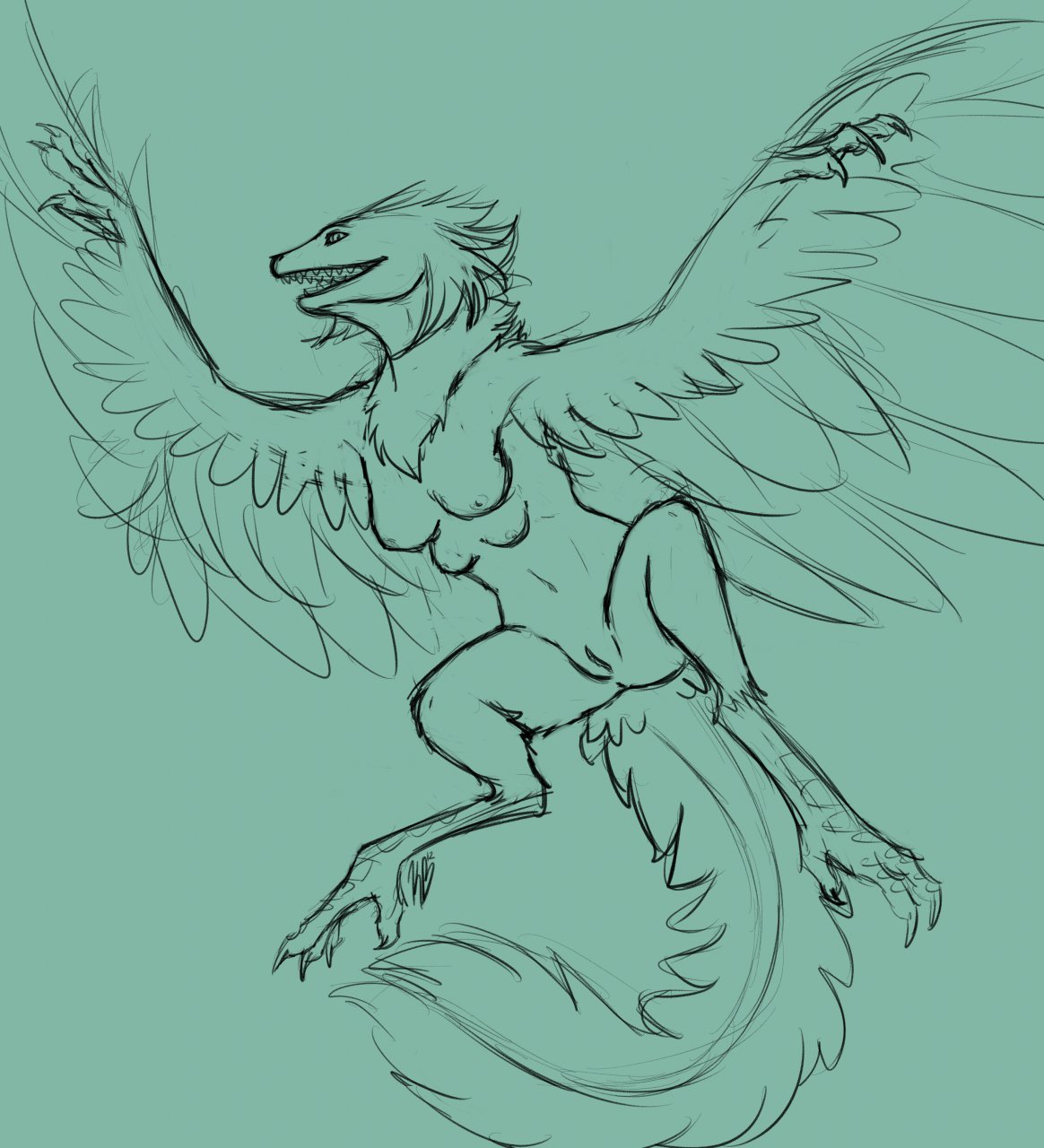 Girly creature sketches by Nubs Gosh, i&rsquo;m smitten &lt;3 Look at that