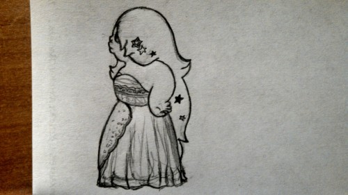 airbenderedacted:  Drawing the Gems in dresses. Here’s an Amethyst.