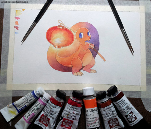 Charmander, char!I commandeered a recent Pokemon commission for more watercolor times. This one was 