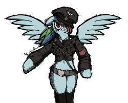 Rainbow Dash In Uniform.