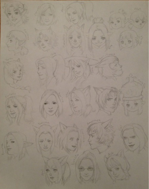 XXX salacia:  I made sketches of friends’/followers’ photo
