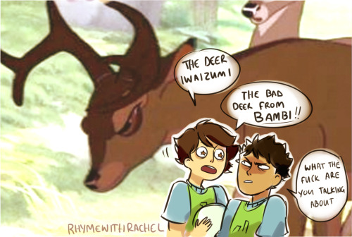 rhymewithrachel: he’s the fucjki ng deer from b ambi,,, ,