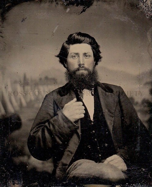 rosscountyhistoricalsociety:    This tintype image of a man with the haunting eyes is a Civil War so
