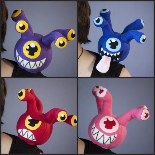 charredstitchery:My new line of plushes, the Beshoulders, is now live! This line of beholderkin love