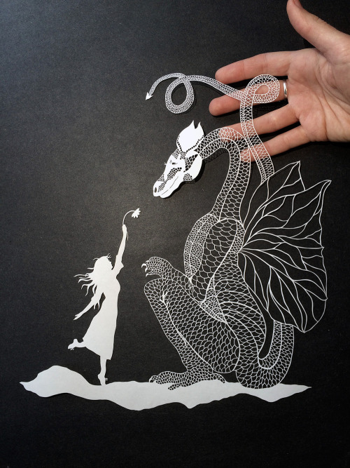 culturenlifestyle:Stunning Delicate Cut Paper Illustrations by Maude White New York-based paper artist Maude White painstaking meticulous paper depictions of nature and people continue to impress us with her storytelling and technical abilities. Each