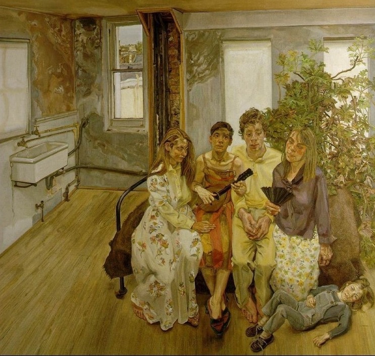 Lucian Freud (Berlin, 1922 - London, 2011), Large interior (after Watteau), 1981