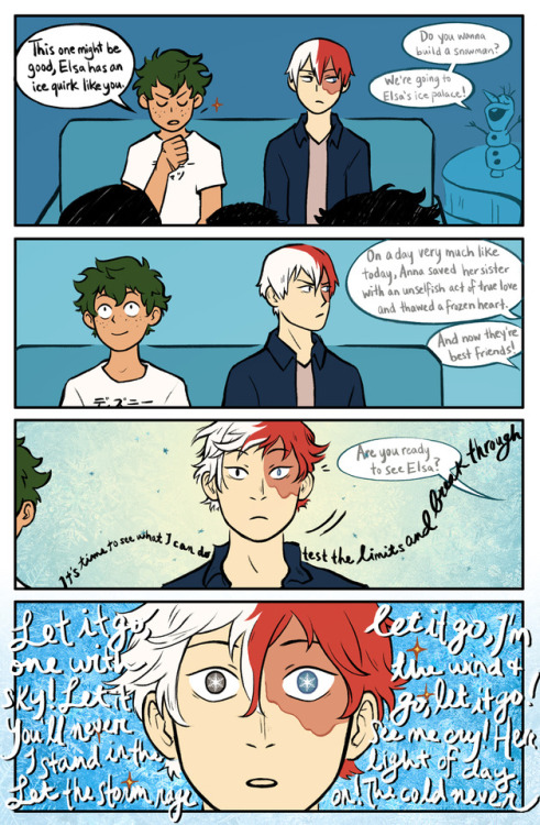 squidwithelbows:And that’s how they rode the Frozen ride 7 times in a row.Bonus, after Todoroki actu