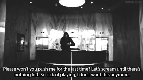 acegoesrawr:  The thought of you’s no fucking funYOU WANT A MARTYR I’LL BE ONEbecause enough’s enough. We’re done.