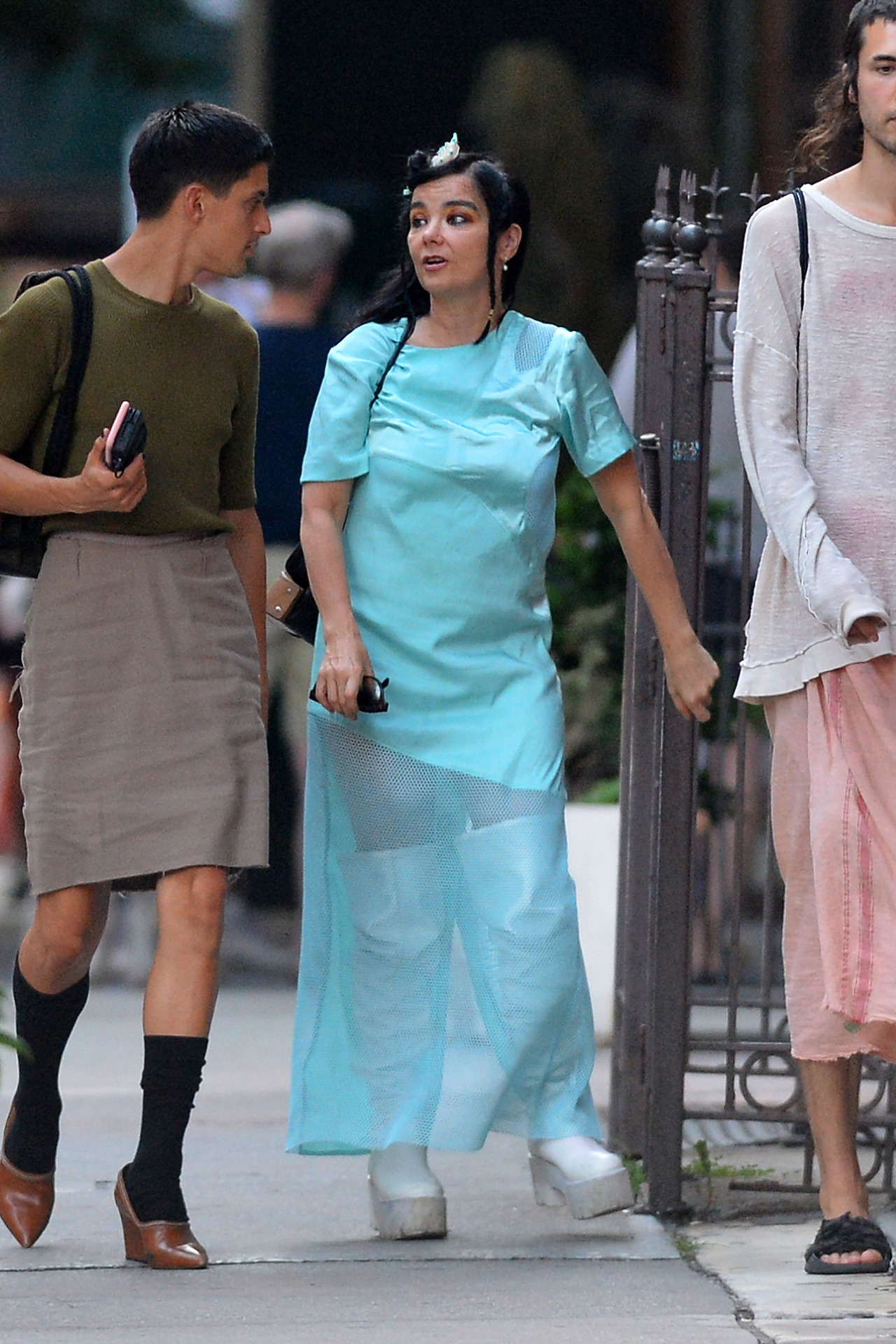 welcometoobangkok:  Björk, Arca and Jesse Kanda in New York, United States. July