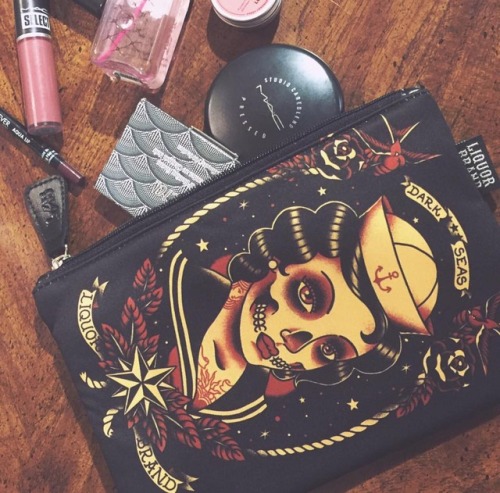 Need a new cosmetic bag? This might just be my new favourite! ❤️ Find it at the boutique or at https://blamebetty.com/liquorbrand-dark-seas-cosmetic-bag🕸