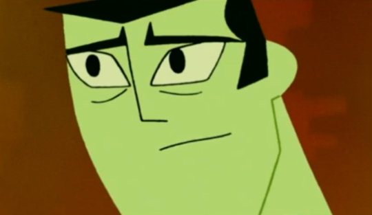 the-ice-castle: honestly, one of the best things about samurai jack is that subdued 30% of the show that consists of jack seeing the weirdest shit ever and just giving this tight, polite, yet vaguely pained look, like i guess this is my life now 