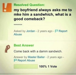 wannajoke:  Make a sandwich already