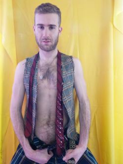 waltcessna:   Walt Cessna Paul Leopold / Boy Wolf wears a vest tie &amp; pants by Claire Fleury. Styling &amp; photograph by Walt Cessna NYC 14  