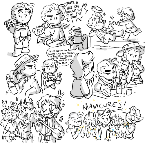 some lil moments from our D&amp;D game&rsquo;s cruise ship arc. Many a shenanigan was had. @adoradoi