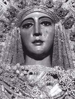Allaboutmary:a Vintage Photograph Of The Virgin Of Hope Of Triana, Seville.