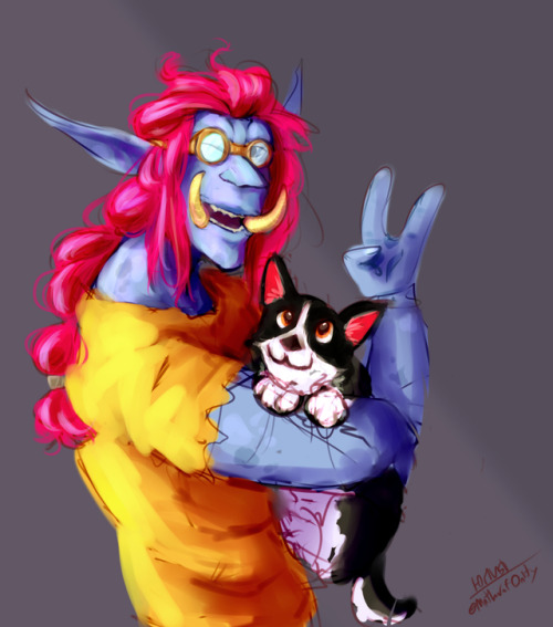 I really wanted to draw my two troll babies from World of Warcraft.The first one is Monkboii, he’s c